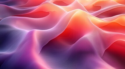 Fototapeta premium Abstract colorful waves, flowing fabric texture, vibrant background, design element