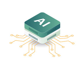 Ai technology network concept illustration