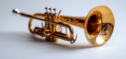 Obraz premium Golden Trumpet: A Symphony of Brass and Light