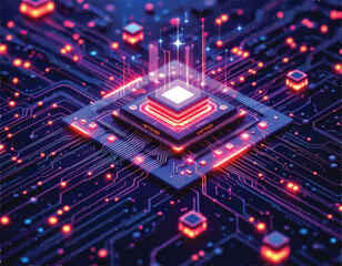 vector of futuristic electronic circuit board background
