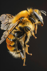 bee on black background