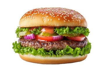 Juicy burger studio shot, food photography