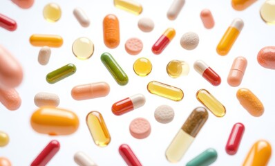 Colorful assortment of various medicines