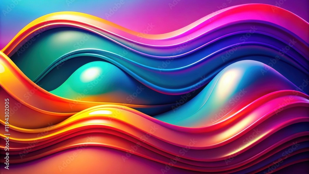 Aufkleber abstract colorful swirling waves a vibrant and dynamic design