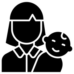 Mother glyph icon