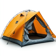 Orange Camping Tent, Ready for Adventure