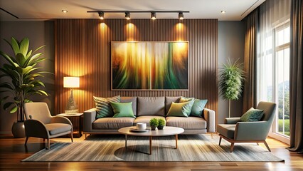 Modern, elegant wall art: a 3D-rendered long exposure print for sophisticated living spaces.