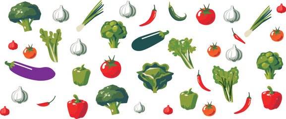 cooking spices and various vegetables