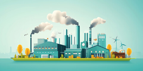 Obraz premium A Waste-to-Energy Plant That Turns Municipal Waste Into Renewable Energy for Sustainable Waste Management and Environmental Impact Reduction