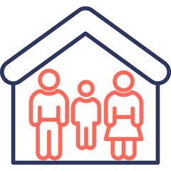 Household line color icon