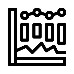Line graph line icon