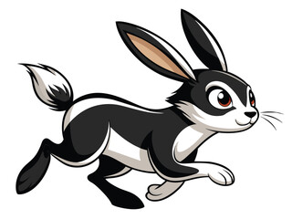 Rabbit  animal running looking on camera C.eps