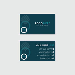 Simple Minimalistic Creative Business Card Layout Template Design