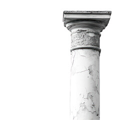 Old brown scroll isolated on transparent background