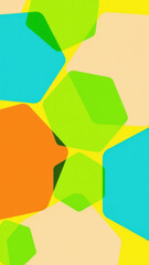 Obraz premium Vibrant abstract background with a flowing pattern of geometric shapes in varying sizes and colors.