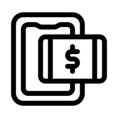 Online banking line icon