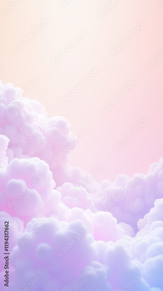 Poster vibrant abstract cloudscape background with gradient colors transitioning from warm to cool tones.