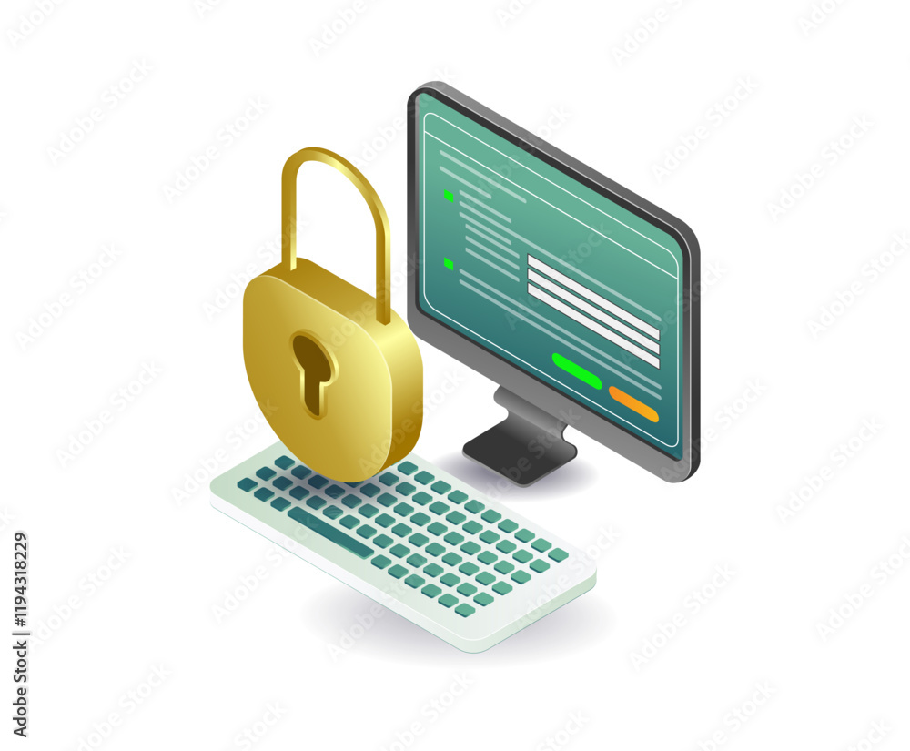 Poster computer personal account security password key
