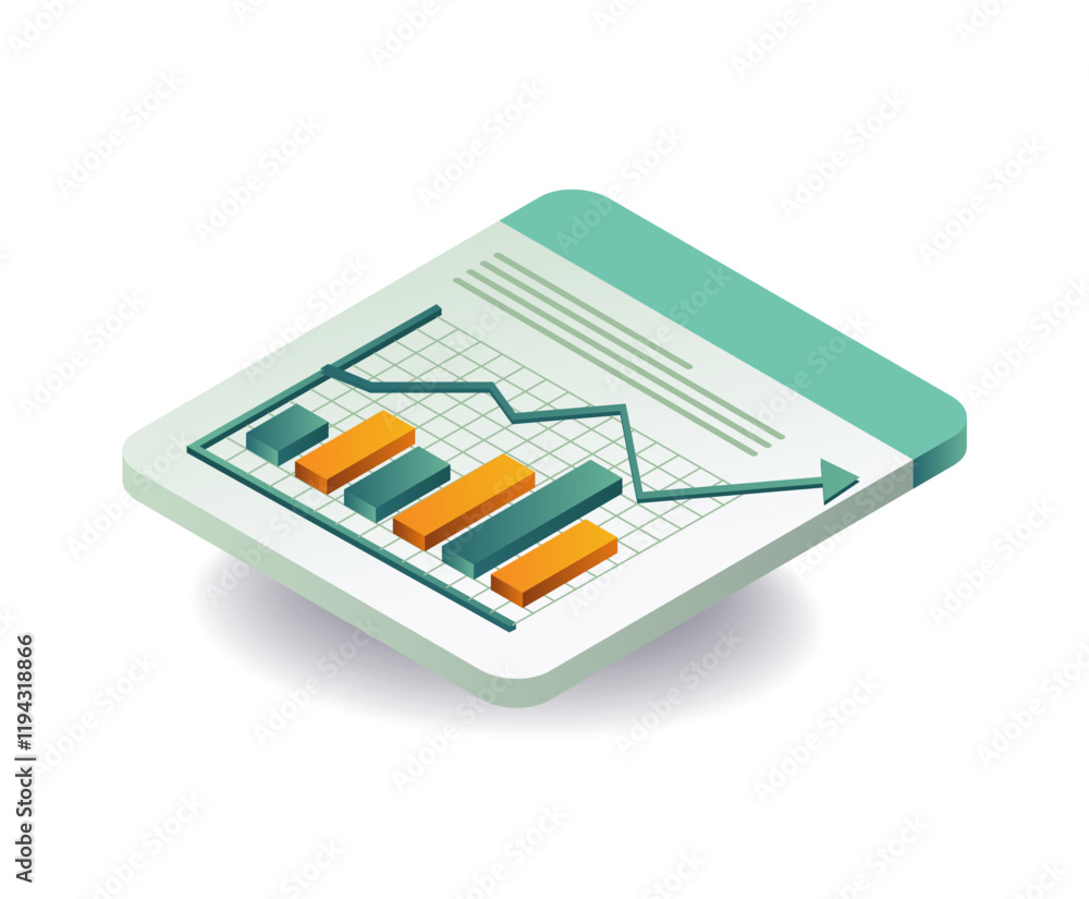 Poster business development analysis data monitor screen