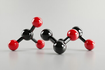 3D visualization of carbon dioxide molecules