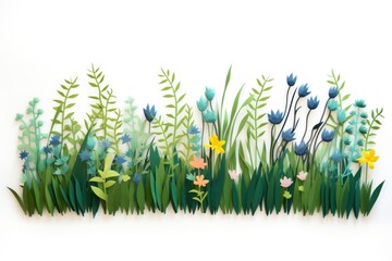Grass border outdoors painting nature.