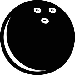 Simple vector icon bowling ball