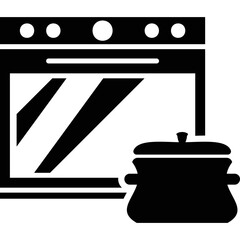 Simple vector icon oven