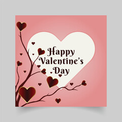 Happy Valentines day romantic love background