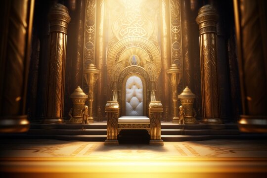 Throne gold architecture building throne.