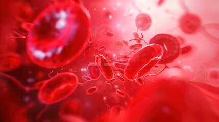 Close-up of a red blood clot on a medical slide magnified under a microscope, showcasing detailed medical research and hematology study concepts.