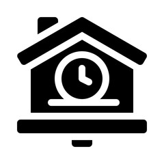 Cuckoo Clock glyph icon