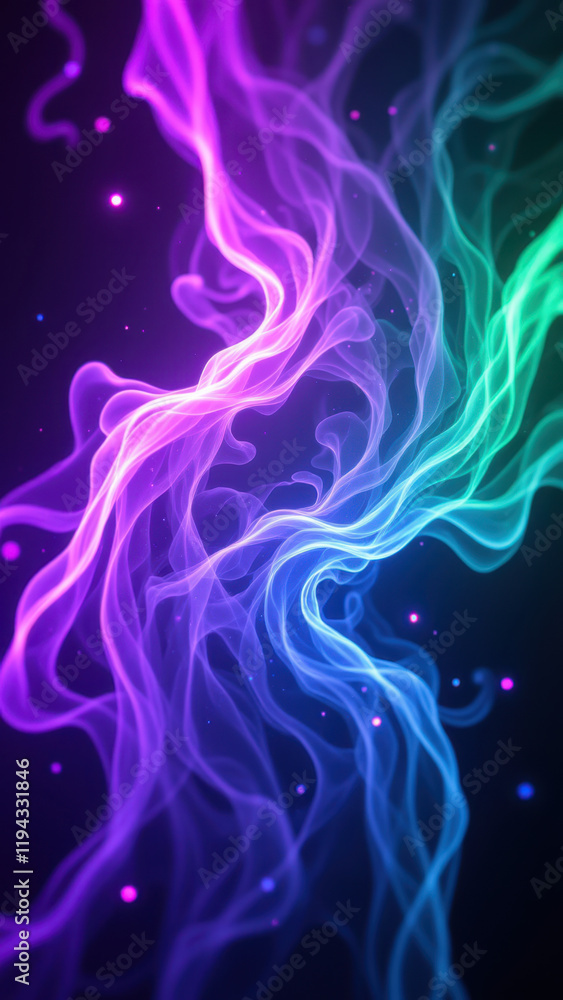 Poster vibrant abstract background with a flowing and colorful design.