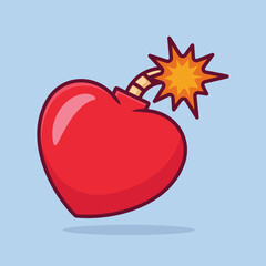 illustration cartoon love bomb