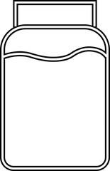Glass jar kitchen utensil icon, Hand drawn sketch style drawing. canning and preserving. With cover and without lid. ,isolated on a transparent background, PNG, cutout, or clipping path.
