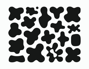 Fluid Shape Silhouette Collection Vector Template