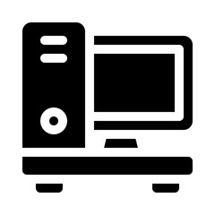 Desktop Computer glyph icon