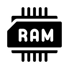 RAM glyph icon