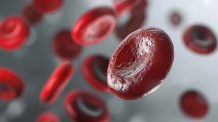 Close-up of a red blood clot on a medical slide magnified under a microscope, showcasing detailed medical research and hematology study concepts.