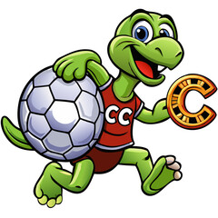 🏆⚽ Soccer Turtle Character – Free Digital Art for Kids & Sports Branding