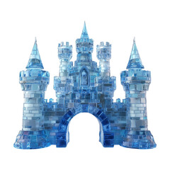Obraz premium 3D Castle Model Isolated on Transparent Background for Games