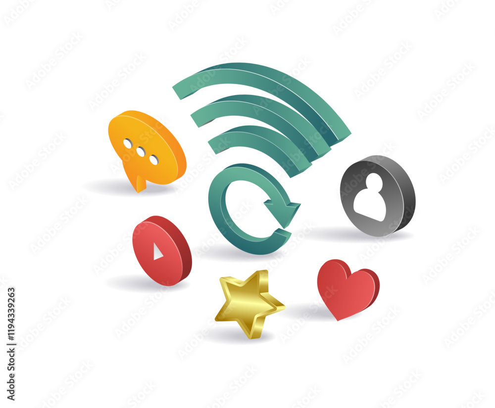 Poster wifi network internet signal rotation