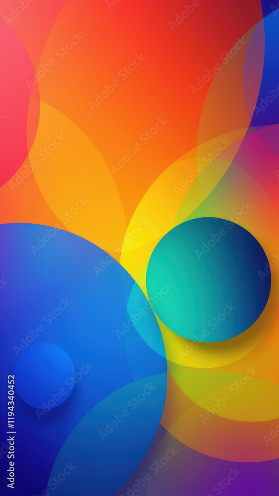 Poster vibrant abstract background with colorful shapes and gradients.