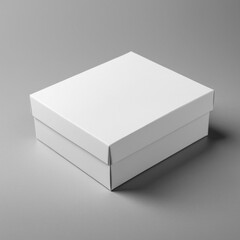 Fototapeta premium white box package mock up template product background design container cardboard blank paper pack