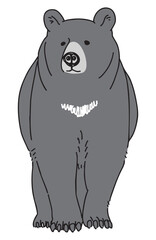 ツキノワグマのイラスト