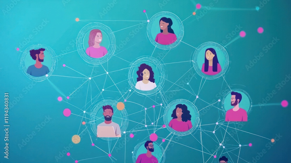 Poster global network: diverse team collaboration and connection