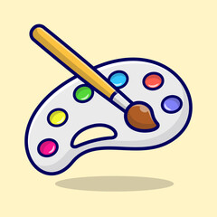 illustration cute cartoon paint board