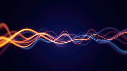 Vibrant abstract background with flowing light ribbons.