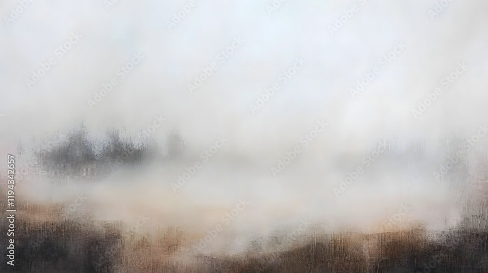 Poster ethereal and mystical landscape with soft blurred gradient patterns in a neutral color palette creat
