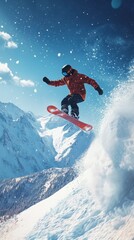 Snowboarding Thrills: A Breathtaking Winter Adventure in the Majestic Alps
