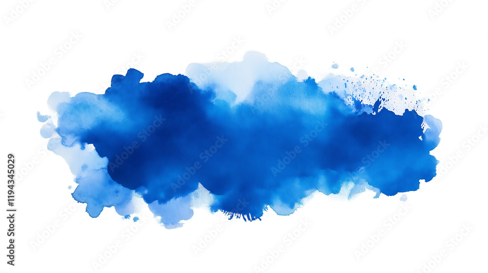 Poster transparent soft blue watercolor texture with a gradient effect blending into white for abstract and